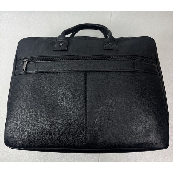 Samsonite Classic Leather Toploader Briefcase With Shoulder Strap - Picture 11 of 16